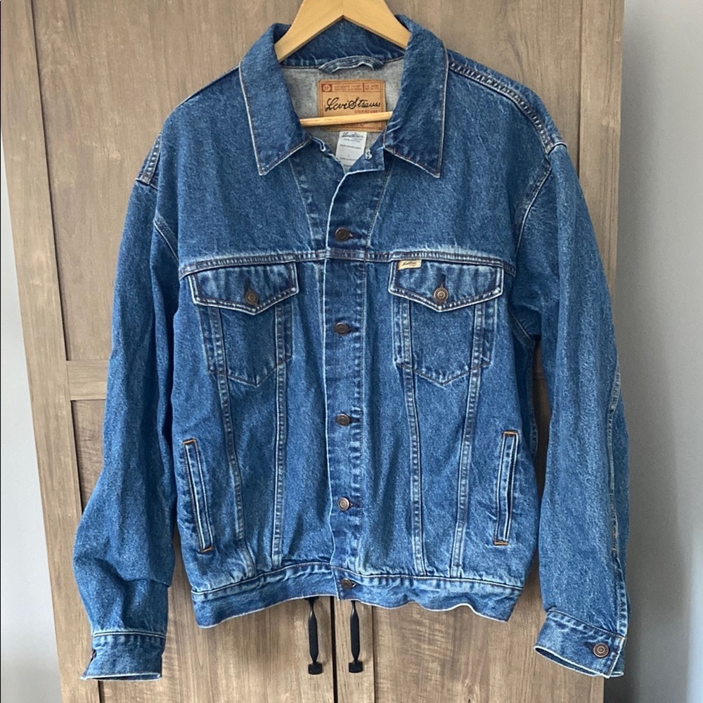 Levi Strauss Signature Blue Denim Jacket 100% Cotton Women’s Size Large - Picture 11 of 16